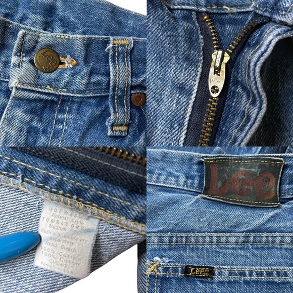 70s vintage Lee Riders bootcut jeans faded distressed Lightning zipper boho. - Picture 5 of 7